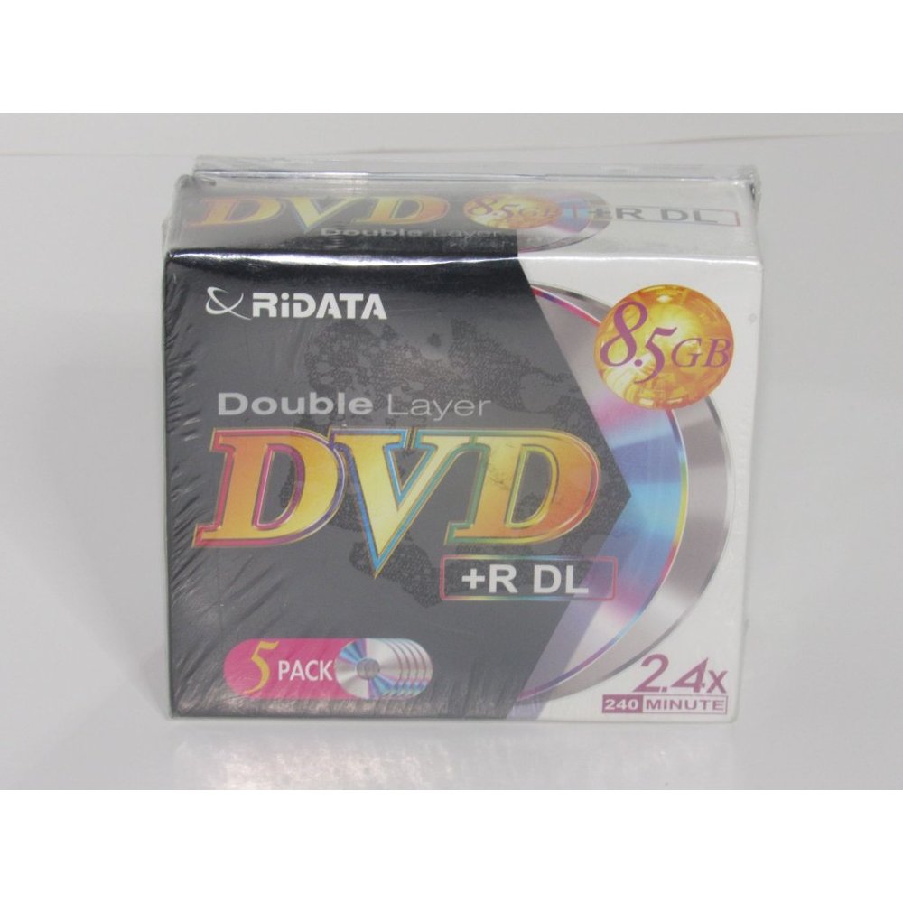 Ridata DVD-R DL 5 Pack 2.4x 240 min 8.5 GB